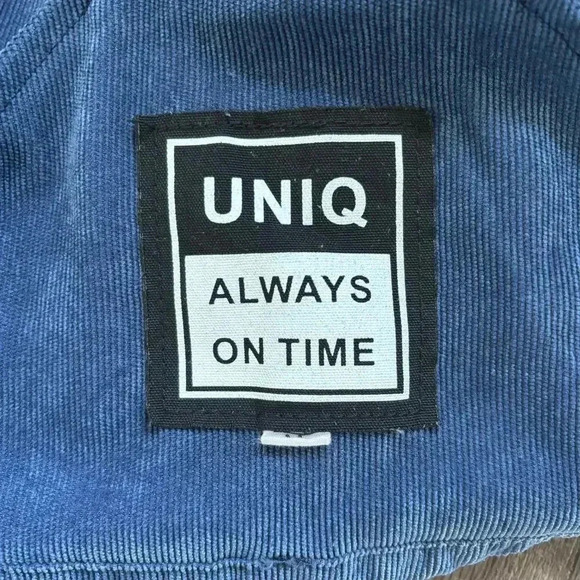 UNIQ Always On Time Blue Corduroy Overall Dress Size M - Picture 12 of 12